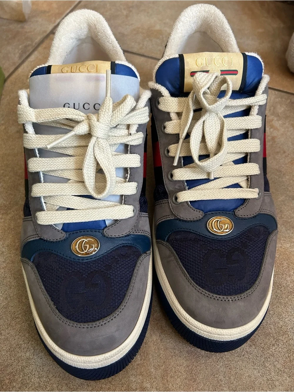 Gucci Men's Sneakers Macro GG 9.5 worn once
